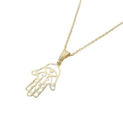Harfi Women's Hamsa Hand Protective Charm Gold Plated Necklace