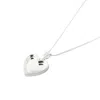 Harfi Women's Heart Pendant Necklace Silver For Resin Ashes Filling In Silver