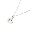 Harfi Women's Initial Letter Personalised Charm Sterling Silver Necklace In Silver