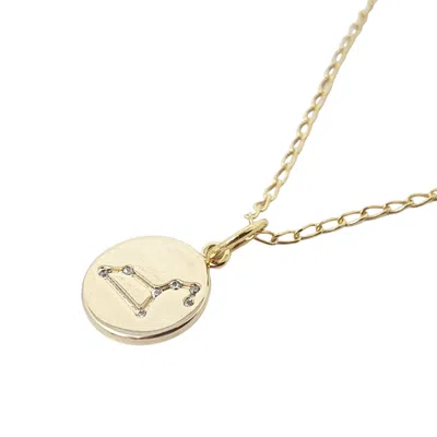 Harfi Women's Leo Gold Plated Constellation Star Map Pendant Charm Necklace