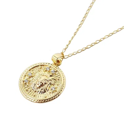 Harfi Women's Leo Gold Plated Zodiac Astrology Pendant Charm Necklace