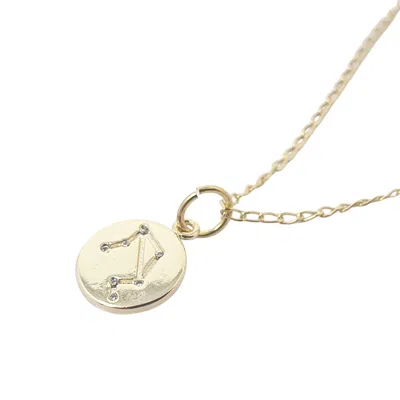 Harfi Women's Libra Gold Plated Constellation Star Map Pendant Charm Necklace