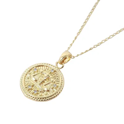 Harfi Women's Libra Gold Plated Zodiac Astrology Pendant Charm Necklace