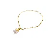 Harfi Women's Pink / Gold Raw Rose Quartz October Birthstone Satellite Bracelet In Multi