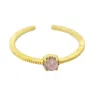 Harfi Women's Pink / Gold Rose Quartz One Size Fits All October Birthstone Ring In Multi