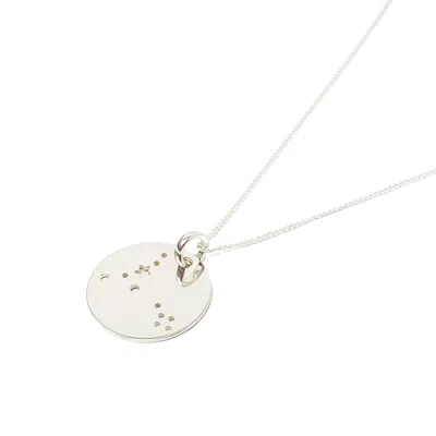 Harfi Women's Pisces Constellation Sterling Silver Pendant Necklace