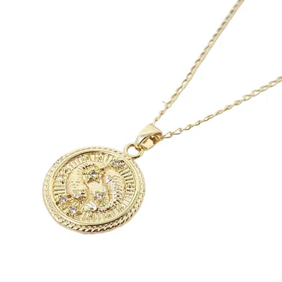 Harfi Women's Pisces Gold Plated Zodiac Astrology Pendant Charm Necklace