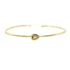 Harfi Women's Purple / Gold / Yellow Minimalist Alexandrite June Birthstone Gold Vermeil Bangle