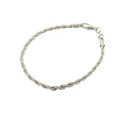 Harfi Women's Rope Chain Shiny Silver Minimalist Elegant Bracelet