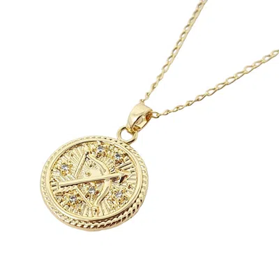 Harfi Women's Sagittarius Gold Plated Zodiac Astrology Pendant Charm Necklace