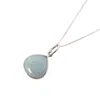 Harfi Women's Silver / Blue Aquamarine March Birthstone Sterling Silver Heart Charm Necklace In Multi