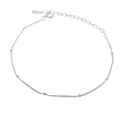 Harfi Women's Silver Dainty Satellite Chain Stacking Bracelet