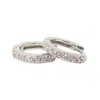 Harfi Women's Silver / Pink Pink Tourmaline October Birthstone Small Silver Huggies In Multi