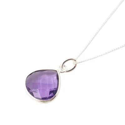 Harfi Women's Silver / Purple Alexandrite June Birthstone Purple Colour Changing June Birthstone Heart Cha In Multi