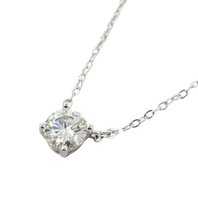 Harfi Women's Silver / White Diamond Moissanite Crystal Sterling Silver Necklace In Multi