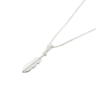 Harfi Women's Small Feather Charm Sterling Silver Necklace