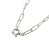 Harfi Women's Statement Rhodium Filled Silver Paperclip Link Necklace In Silver