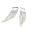 Harfi Women's Statement Silver Waterfall Party Tassel Earrings In Silver