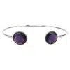 Harfi Women's Sterling Silver Amethyst February Birthstone Glow Bracelet In Silver