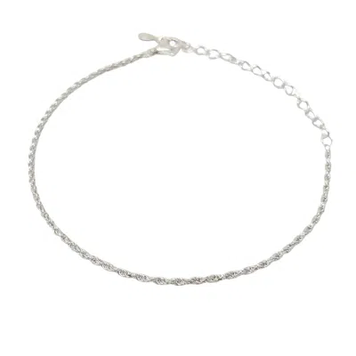 Harfi Women's Sterling Silver Everyday Rope Chain Stacking Bracelet