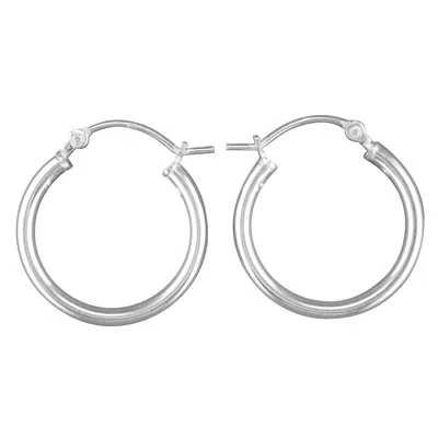 Harfi Women's Sterling Silver Small Sleeper Creole-hinged Hoop Earrings