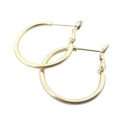 Harfi Women's Stylish 25mm Round Gold Plated Hoop Earrings