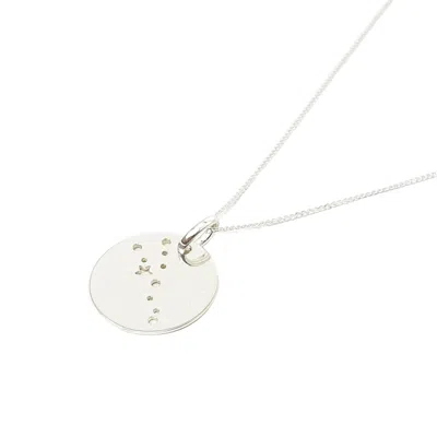 Harfi Women's Taurus Constellation Sterling Silver Pendant Necklace