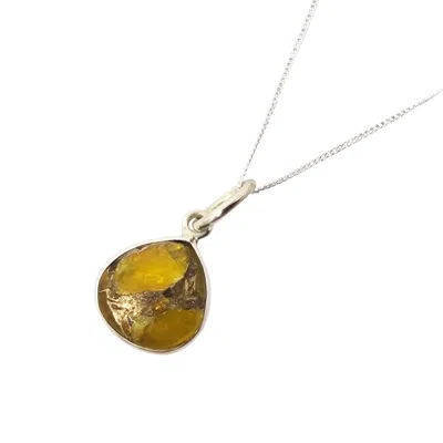 Harfi Women's Yellow Citrine November Birthstone Sterling Silver Necklace