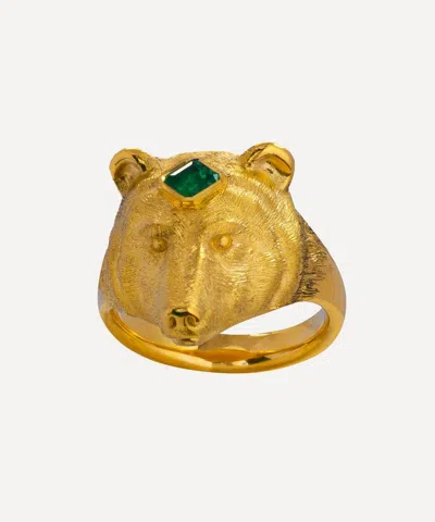 Hargreaves Stockholm 18ct Gold Guardian Mini Bear Ring