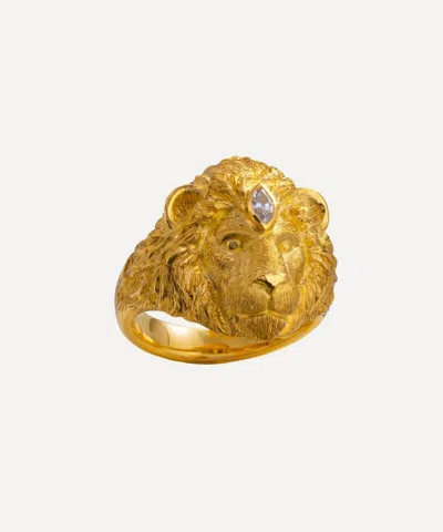Hargreaves Stockholm 18ct Gold Guardian Mini Lion Ring