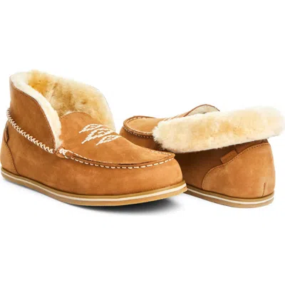 Hari Mari Alta Genuine Shearling Lined Slipppers In Brown