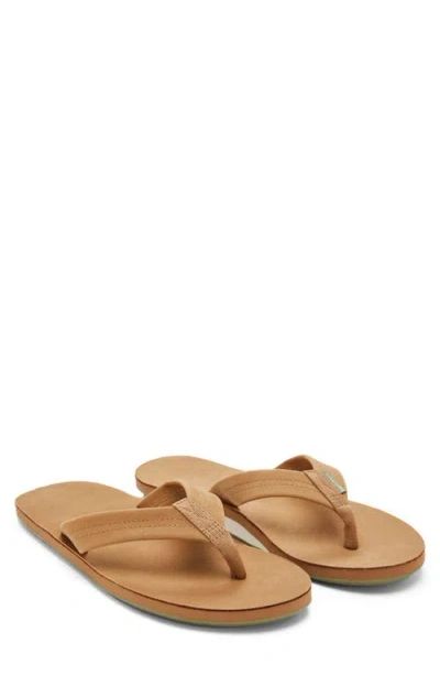 Hari Mari Fields Stone Flip Flop In Tan/olive