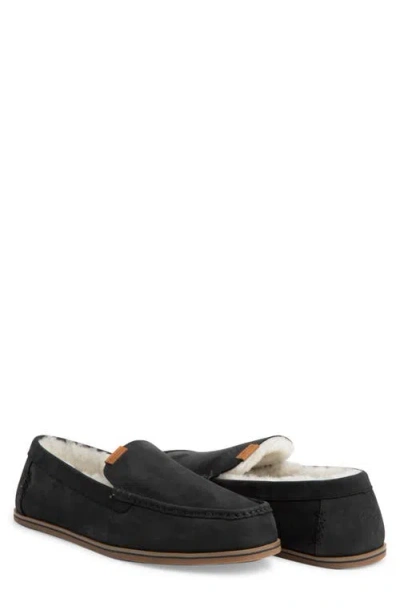 Hari Mari Hacienda Lx Genuine Shearling Lined Slipper In Black