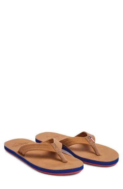 Hari Mari Hometown Fields Texas Flip Flop In Texas/tan