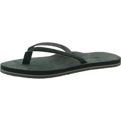 Hari Mari Meadows Womens Nubuck Thong Flip-flops In Black