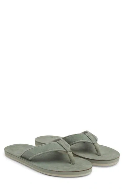 Hari Mari Pier Ii Leather Flip Flop In Green