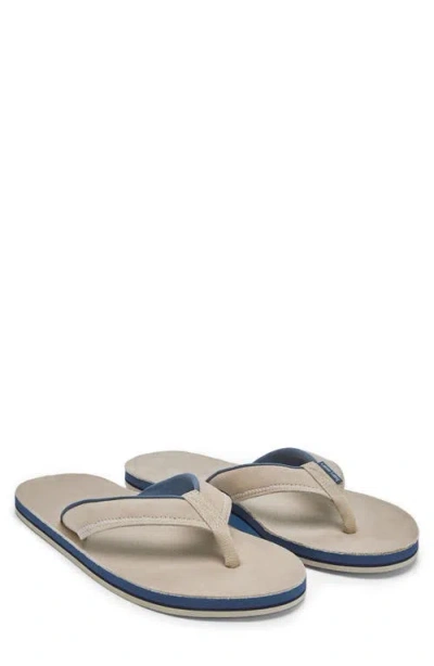 Hari Mari Pier Ii Leather Flip Flop In Neutral