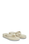 Hari Mari Alta Genuine Shearling Lined Slipppers In Neutral