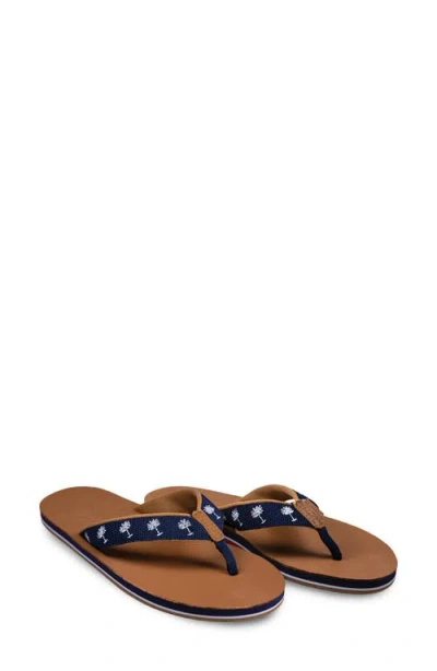Hari Mari X Shep Rose Palm Waterproof Thong Sandal In Brown