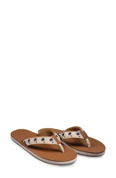 Hari Mari X Shep Rose Palm Waterproof Thong Sandal In Brown