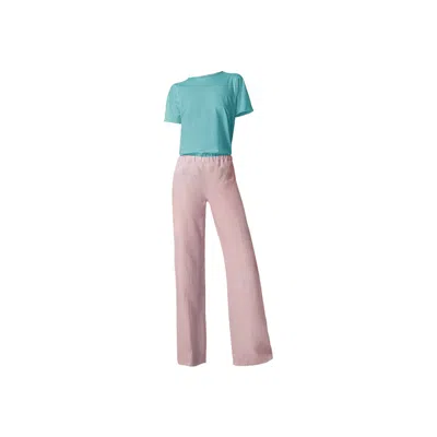 Haris Cotton Basic Cotton Women's T-shirt  Crystal Blue