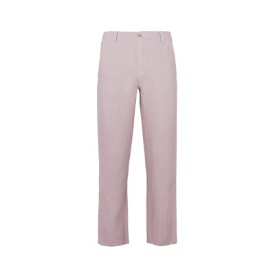 Haris Cotton Men's Classic Fit Linen Pants Pink