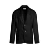 Haris Cotton Men's Classic Linen Jacket - Black In Black