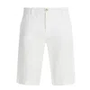Haris Cotton Men's Linen Bermuda Shorts White In White