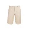 Haris Cotton Men's Neutrals Back Pockets Linen Bermuda-beach Sand