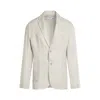 Haris Cotton Men's Neutrals Classic Linen Jacket - Beige In Beige