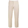 Haris Cotton Men's Neutrals Linen Pants With Back Cargo Pockets Beach Sand