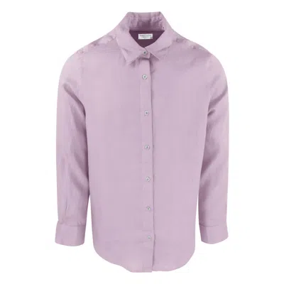Haris Cotton Men's Pink / Purple Linen Basic Long-sleeved Shirt-violet In Pink/purple