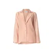 Haris Cotton Pink / Purple Linen Women's Jacket Pink In Pink/purple
