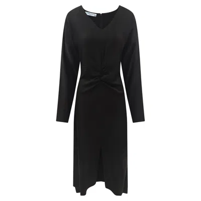 Haris Cotton Women's Double V Cut Detail Dress - Black